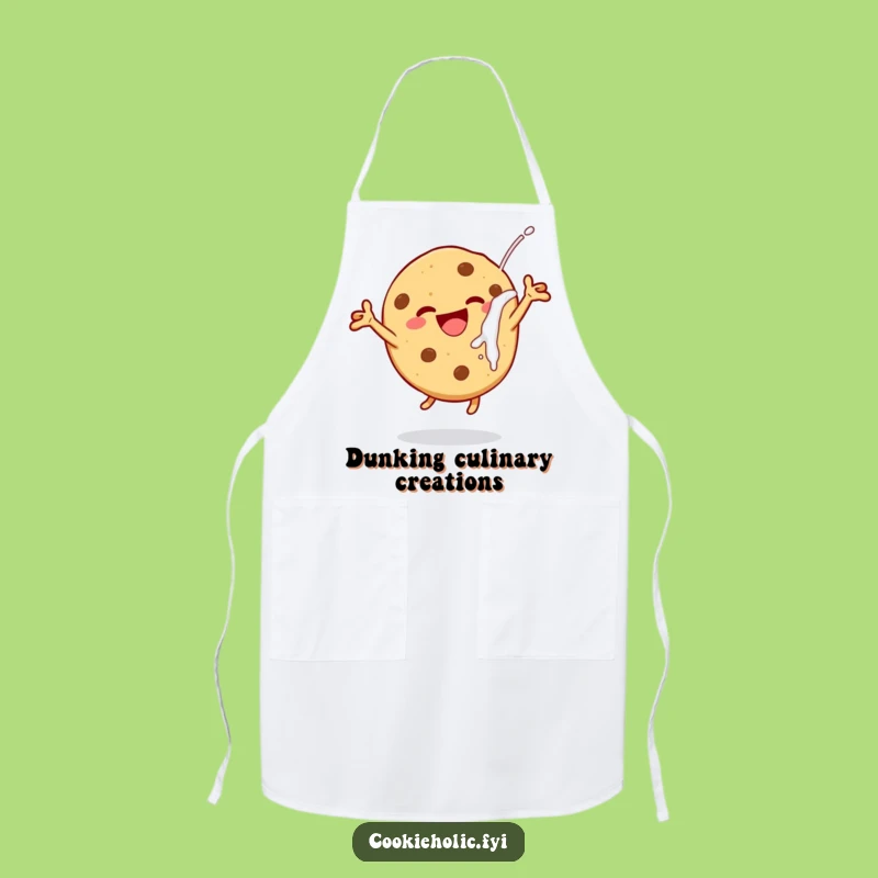 Funny Dunking Cookie Apron - Bake with Joyful Milk-Dipped Style