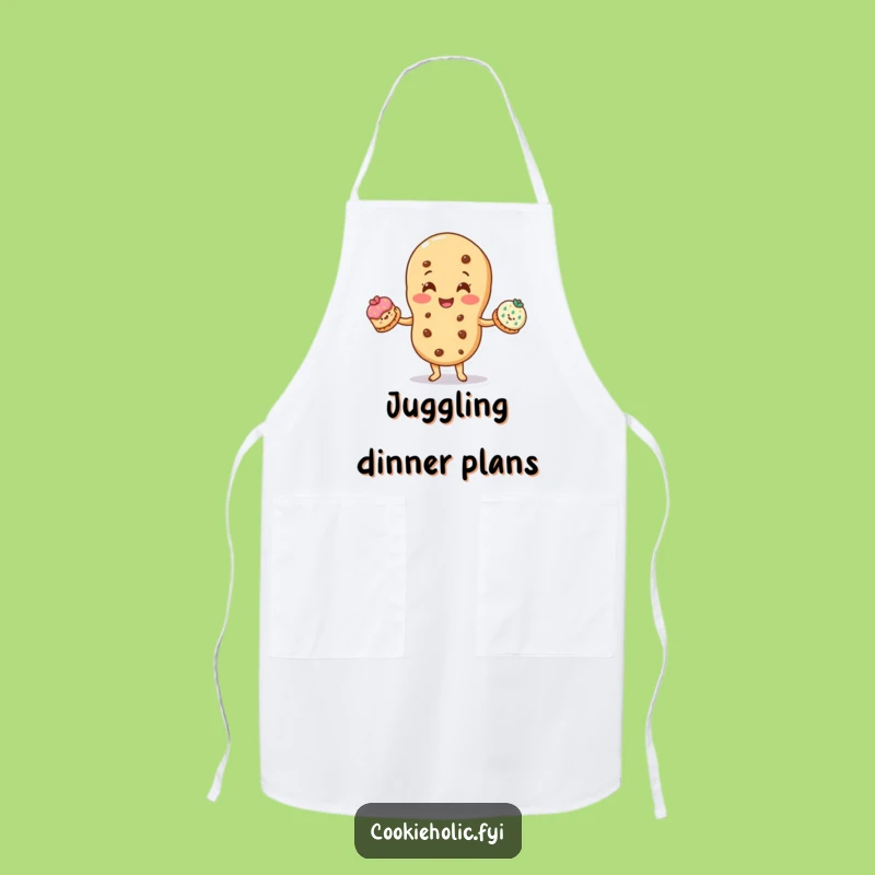 Funny Juggler Apron: Cookie Juggling Decorated Cookies, Kitchen Funny Gift