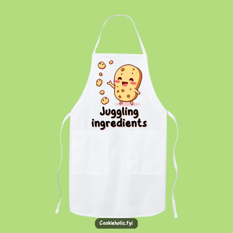 Funny Kawaii Cookie Juggling Apron: Kitchen Fun, Great Skill Gift!