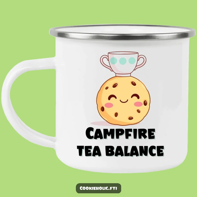 Adventure Funny Cookie Teacup Camping Mug - Gift for Outdoorsy Sweet Fans