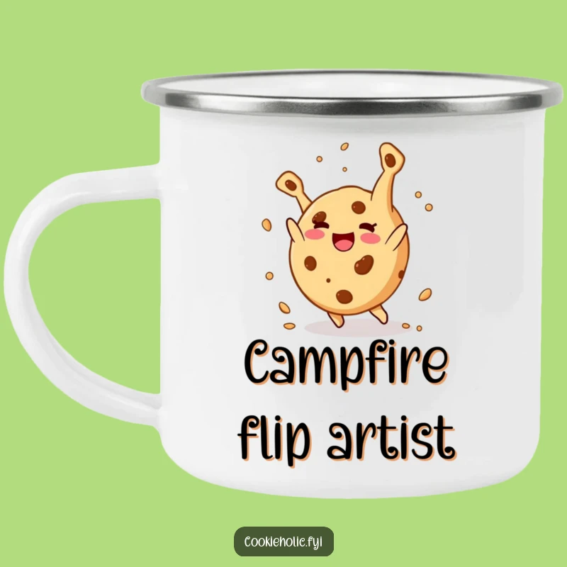 Funny Cookie Mug: Happy Cookie Somersault, Outdoor Funny Gift