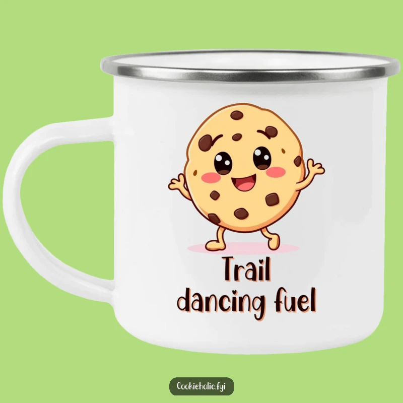 Funny Cookie Dance Camping Mug - Adventure Chocolate Chip Character Cup, Gift Idea