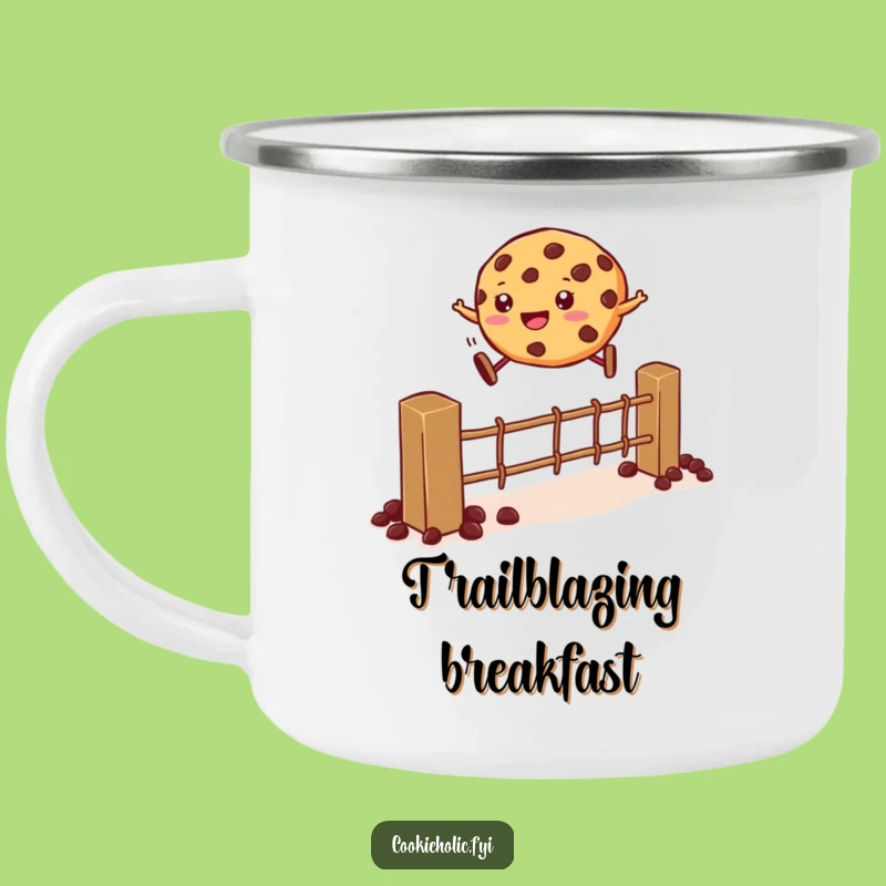 Funny Cookie Leap Camping Mug: Enjoy Drinks with Hilarious Outdoor Action, Perfect Funny Gift