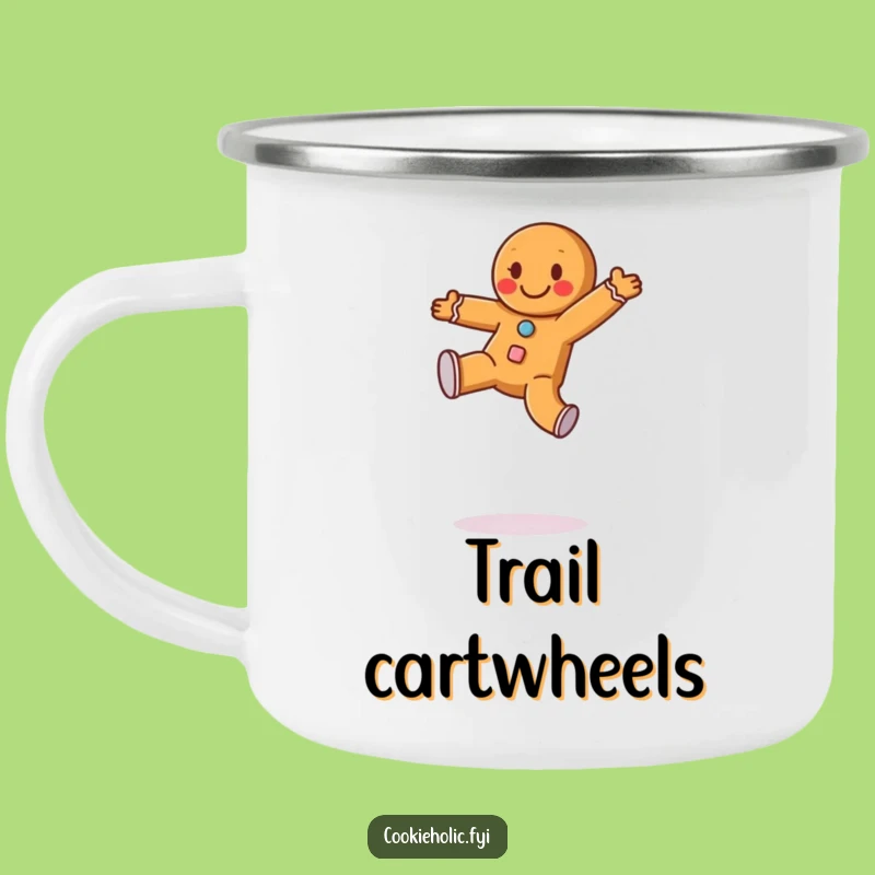 Funny Gingerbread Cartwheel Mug - Your Cheerful Camp Companion