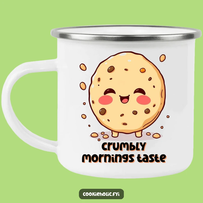 Funny Rosy Cheeks Cookie Camping Mug - Durable & Joyful Crumb-Sprinkling Drinkware