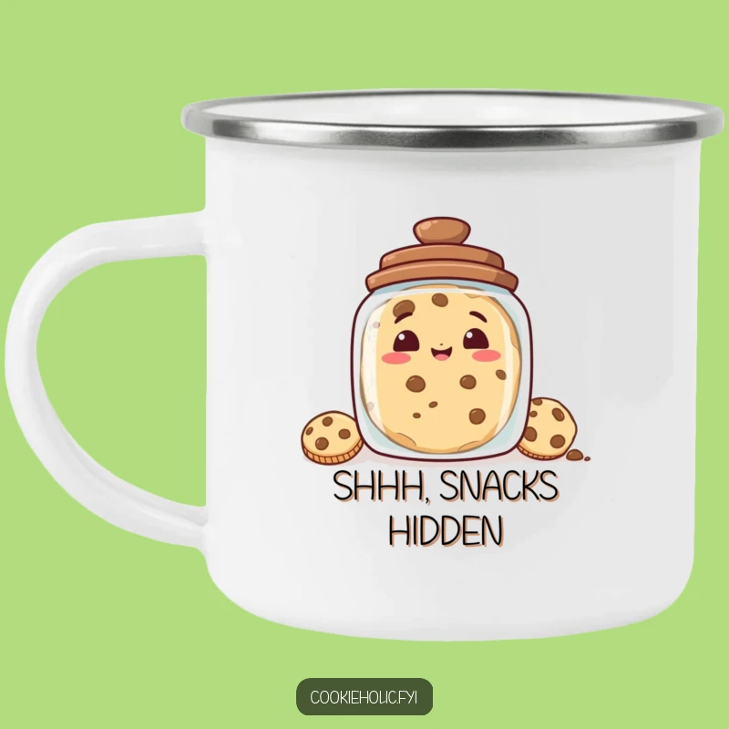 Funny Mischievous Cookie Camping Mug - Your Trail Buddy for Laughs