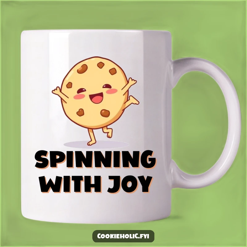 Funny Cartwheel Cookie Mug: Energetic Fun, A Perfect Funny Gift!