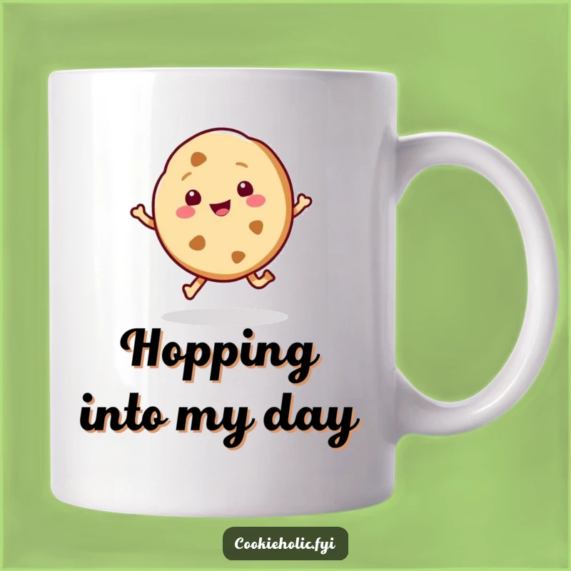 Funny Kawaii Cookie Hop Mug: Happy Treat Gift for Sweet Moments