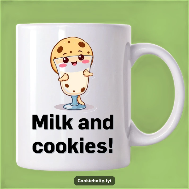 Funny Kawaii Cookie Jig Mug: Cheerful Milk Lover Gift