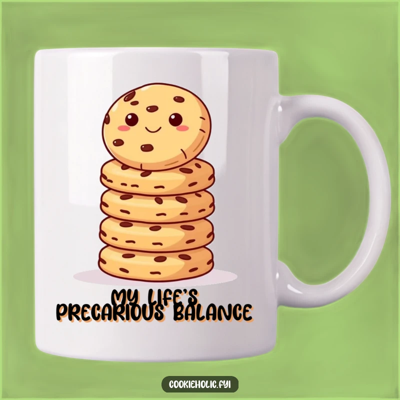 Funny Cookie Stack Mug: Hilarious Treat Balancing Act, Perfect Funny Gift for Dessert Lovers