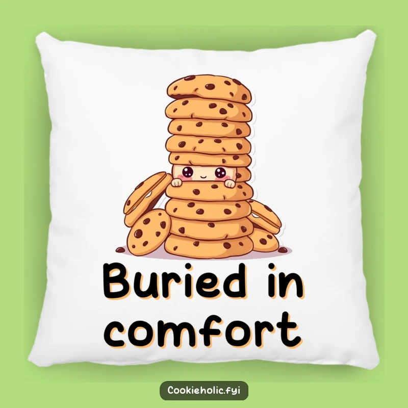 Funny Peek-a-Boo Cookie Pillow, Tower of Cookies Cushion, Hilarious Decor