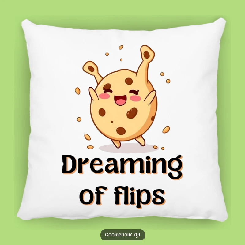 Funny Cookie Pillow: Happy Cookie Somersault, Comfy Funny Gift