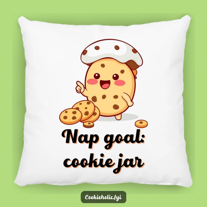 Funny Kawaii Cookie Jar Pointer Pillow: Hilarious Cookie Character Accent Pillow