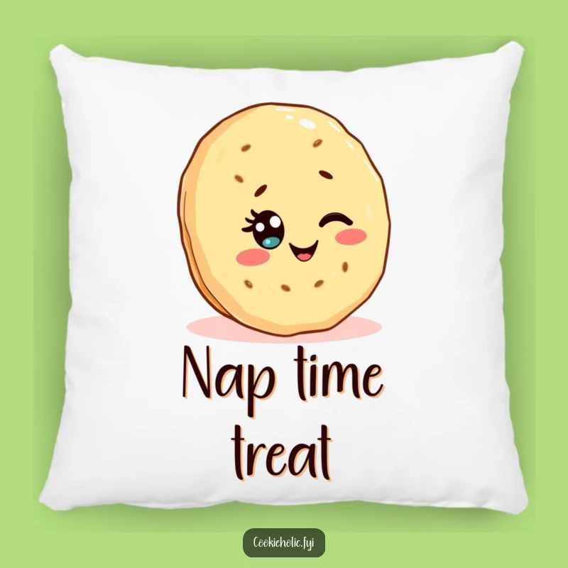 Funny Kawaii Cookie Pillow: Comfy Winking Shortbread, Perfect Gift for Sweet Relaxation!
