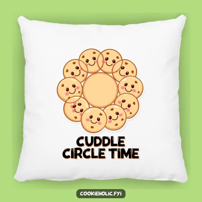 Soft Funny Cookie Circle Pillow: Cozy Friendship Vibes, Ideal Gift