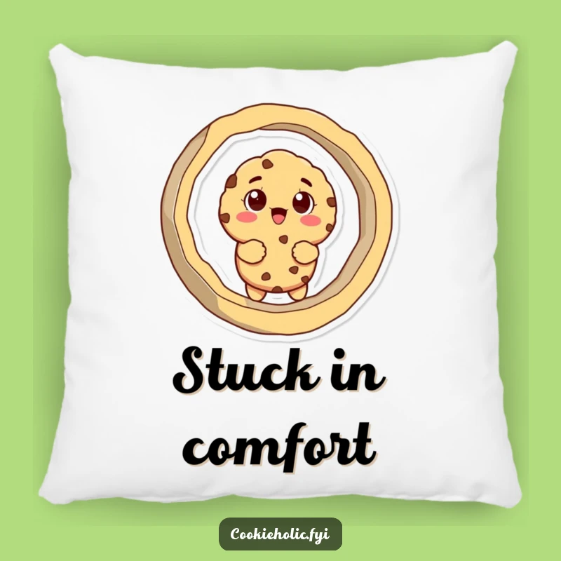 Funny Cookie Cutter Stuck Pillow: Cozy Up With Baking Humor, Perfect Gift