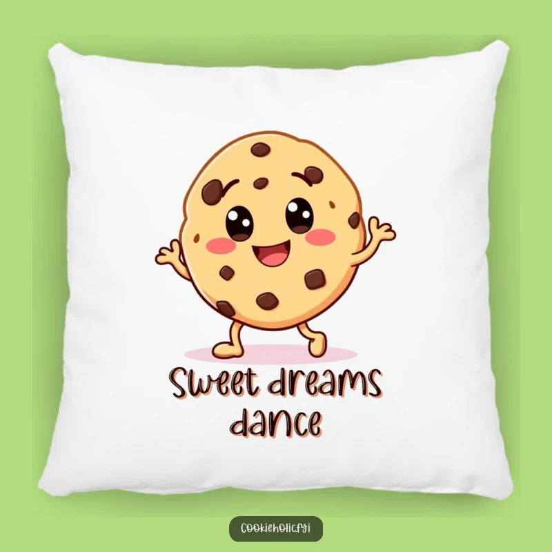 Funny Cookie Dance Pillow - Comfy Chocolate Chip Character Cushion, Great Gift