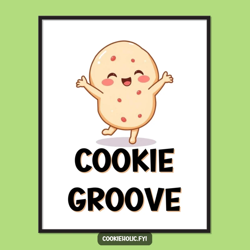 Funny Sugar Cookie Dance Print - Joyful Art, Hilarious Gift