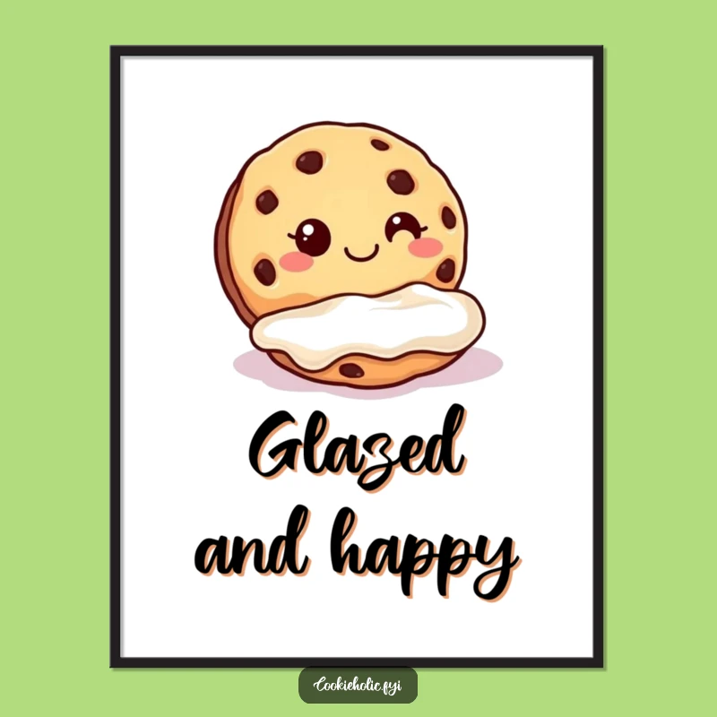 Funny Cookie Frosting Digital Art: Sweet Wall Art, Perfect Gift