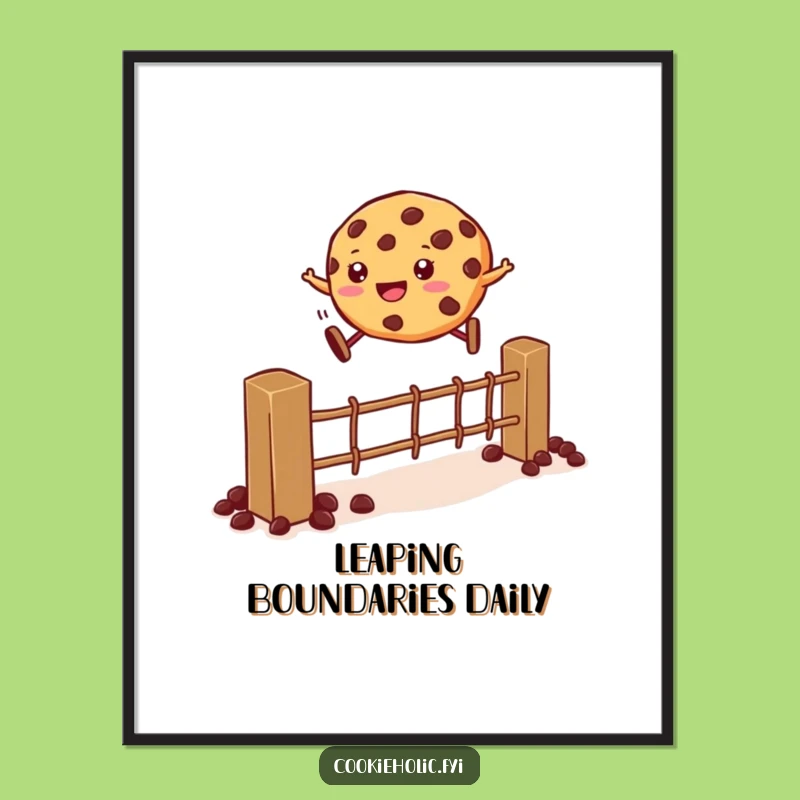 Funny Cookie Leap Digital Print: Hilarious Dessert Action Art for Instant Humor, Perfect Funny Gift