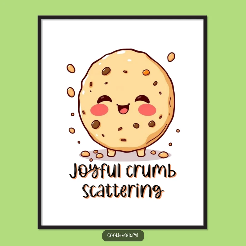 Funny Rosy Cheeks Cookie Digital Art - Instant Joyful Crumb Sprinkling Decor