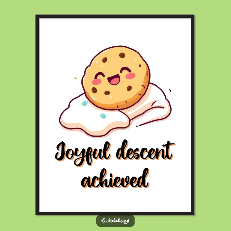 Funny Cookie Frosting Slide Digital Art: Joyful Decor for Your Walls