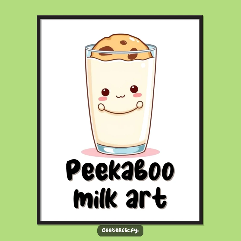 Funny Cookie Peek Digital Art: Mischievous Wall Art, Perfect Gift