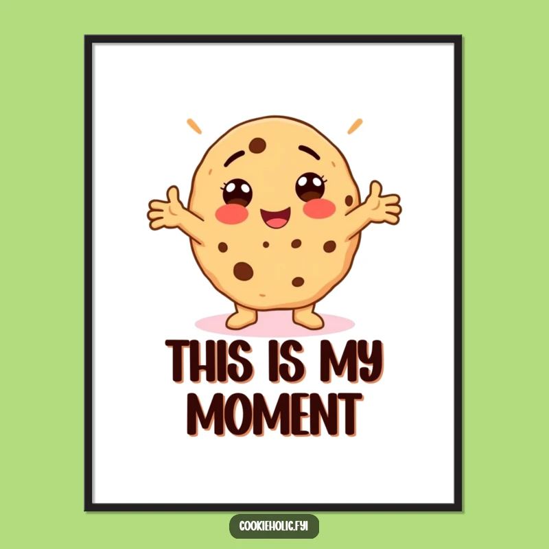 Funny Silly Cookie Pose Digital Art: Joyful Decor for Your Walls