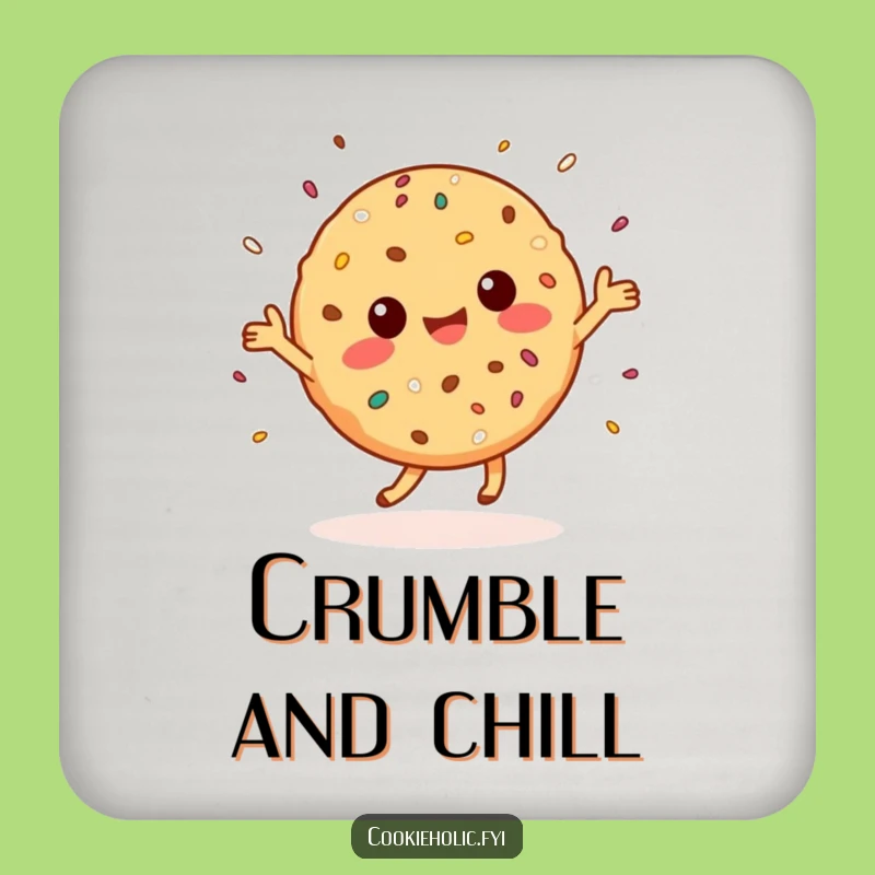 Funny Kawaii Cookie Dance Coaster: Sprinkling Protection, Charming Party Gift!