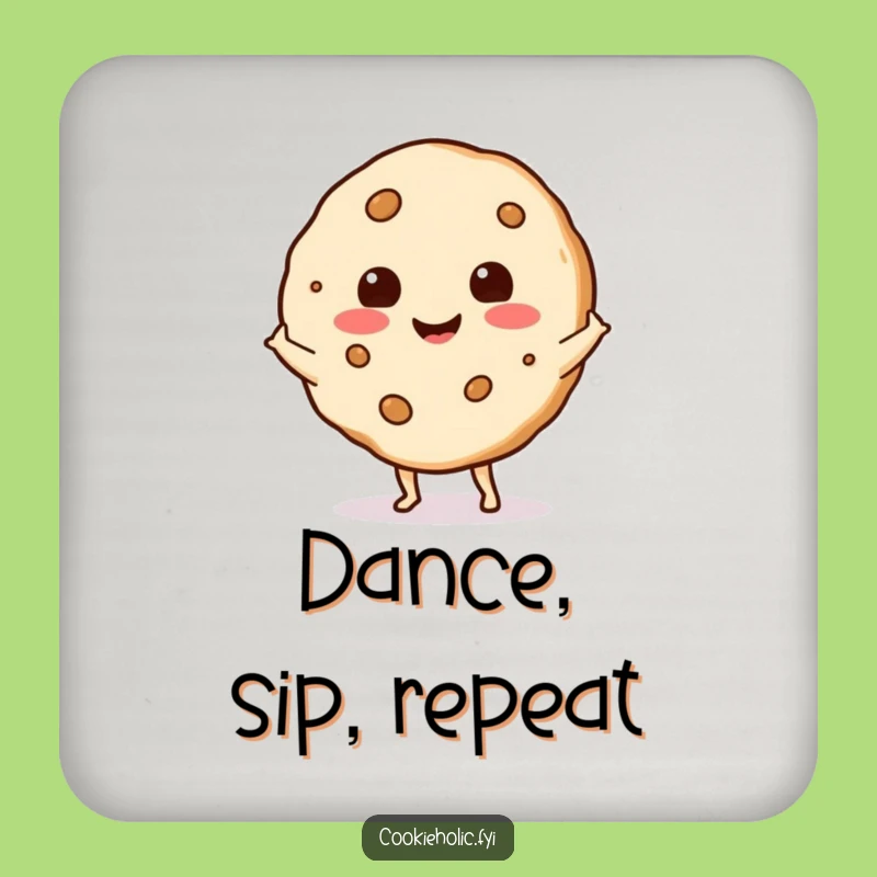 Funny Shimmy Cookie Coaster: Protect Surfaces with Hilarious Cookie Dancing
