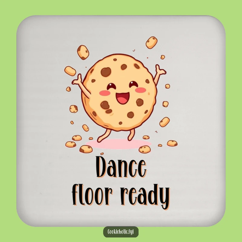 Funny Cookie Dance Coaster: Protect Surfaces with Joyful Crumbs, Great Gift