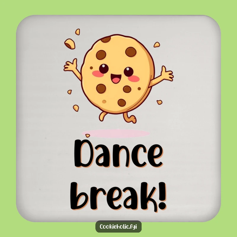 Funny Cookie Dance Coaster: Protect Surfaces with This Hilarious Cookie Funny Gift!