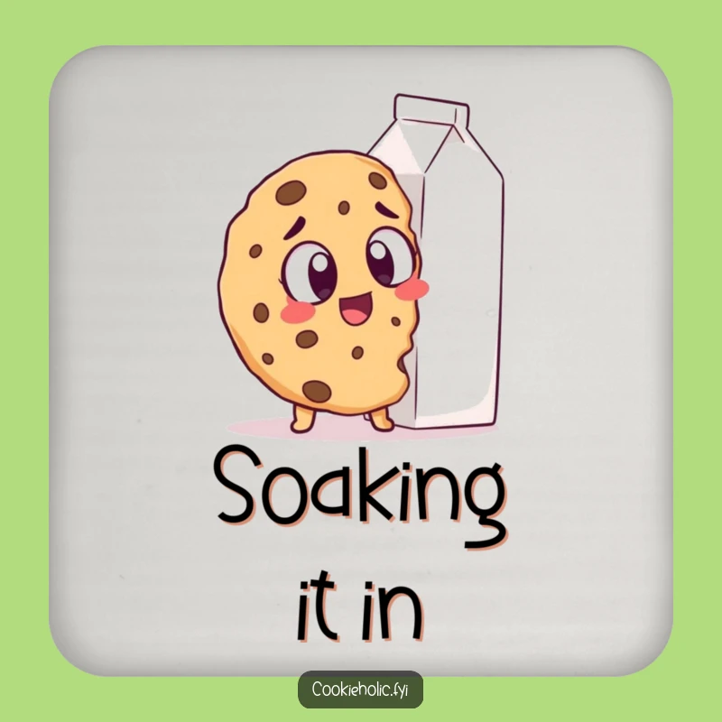 Funny Cookie Milk Coaster: Protect Surfaces with Hilarious Snack Art, Perfect Funny Gift