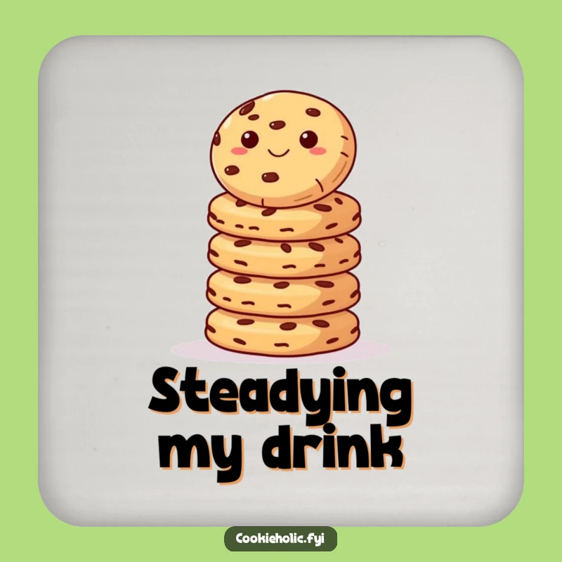 Funny Cookie Stack Coaster: Protect Surfaces with Hilarious Dessert Art, Perfect Funny Gift