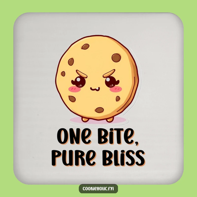 Funny Kawaii Cookie Bite Coaster Set: Surface Protection Cheeky Style, Cute Funny Gift