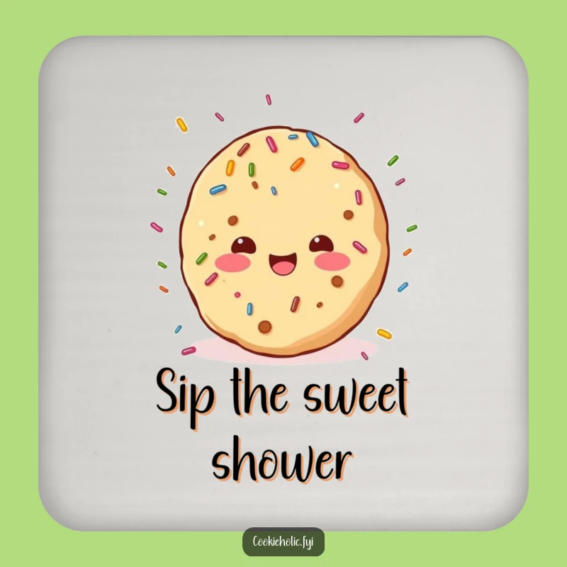 Funny Kawaii Cookie Sprinkle Coaster Set: Protect Surface Character Style, Cute Funny Gift