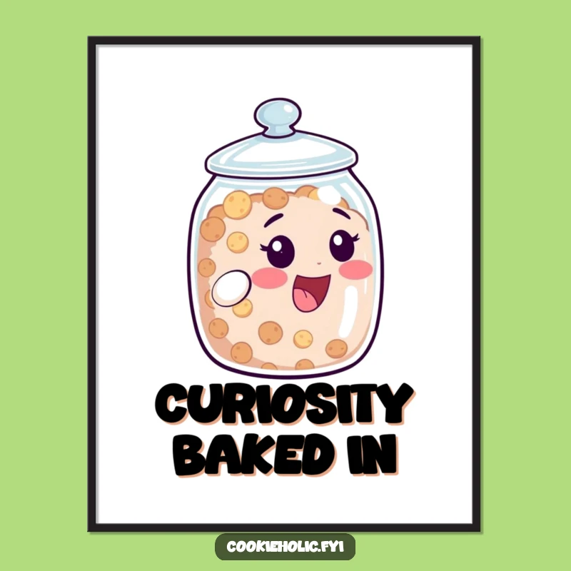 Funny Cookie Jar Joy Poster: Hilarious Art for Sweet Spaces