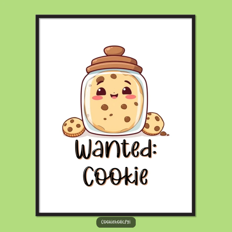 Funny Mischievous Cookie Poster - Hilarious Wall Art for Cookie Lovers