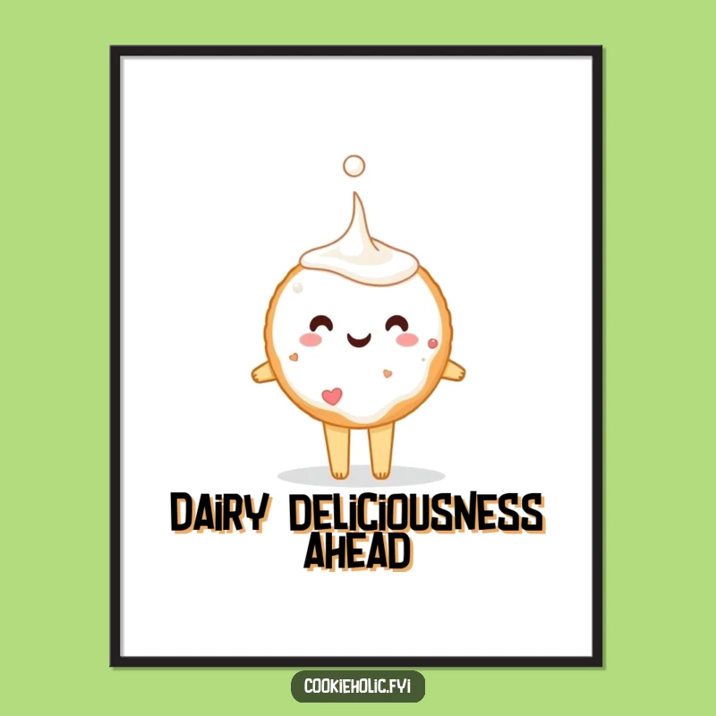 Funny Sugar Cookie Milk Art Poster: A Hilarious Wall Decor Gift Idea