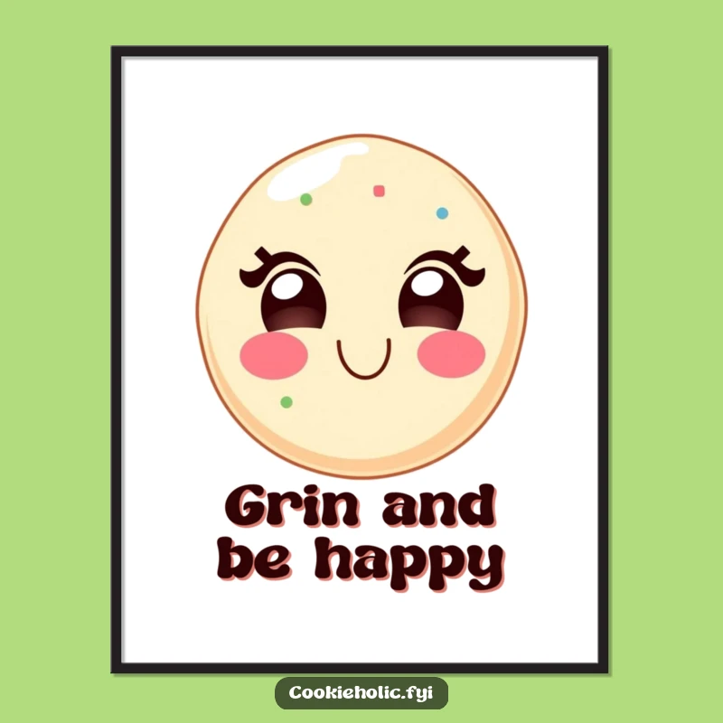 Funny Kawaii Grin Poster: Sweet, Happy Decor for Your Walls