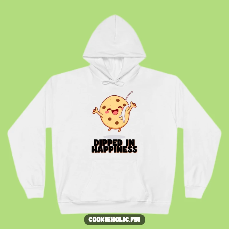 Cozy Funny Dunking Cookie Hoodie - Warm & Humorous Milk-Dipped Delight