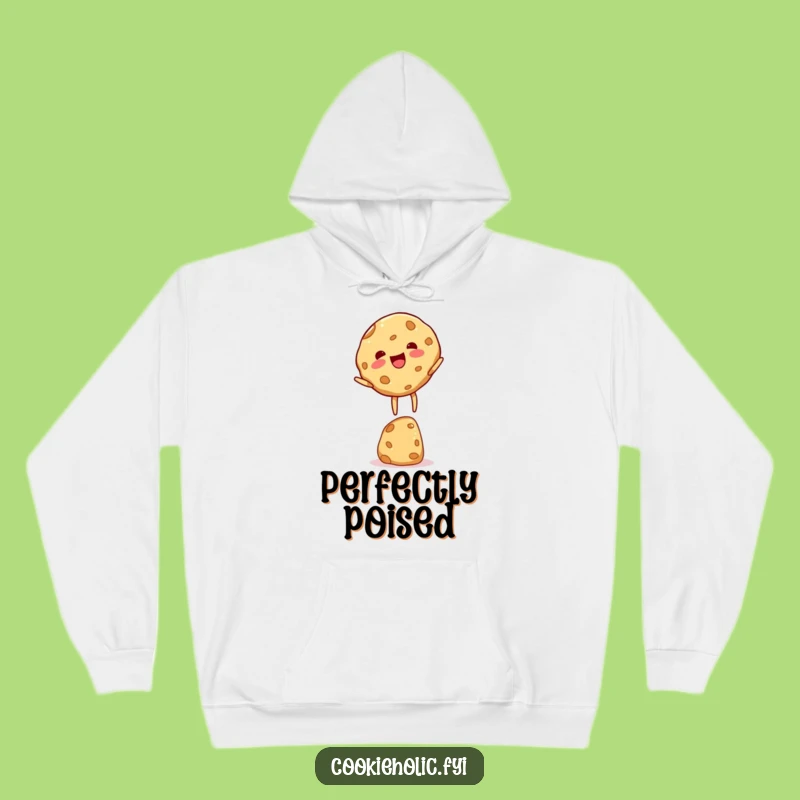 Funny Cookie Character Hoodie: Delightful Balancing Act, Cozy Hilarious Gift for Sweet Treat Aficionados