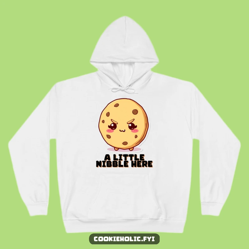 Funny Kawaii Cookie Bite Hoodie: Cozy Mischievous Character Wear, Perfect Funny Gift