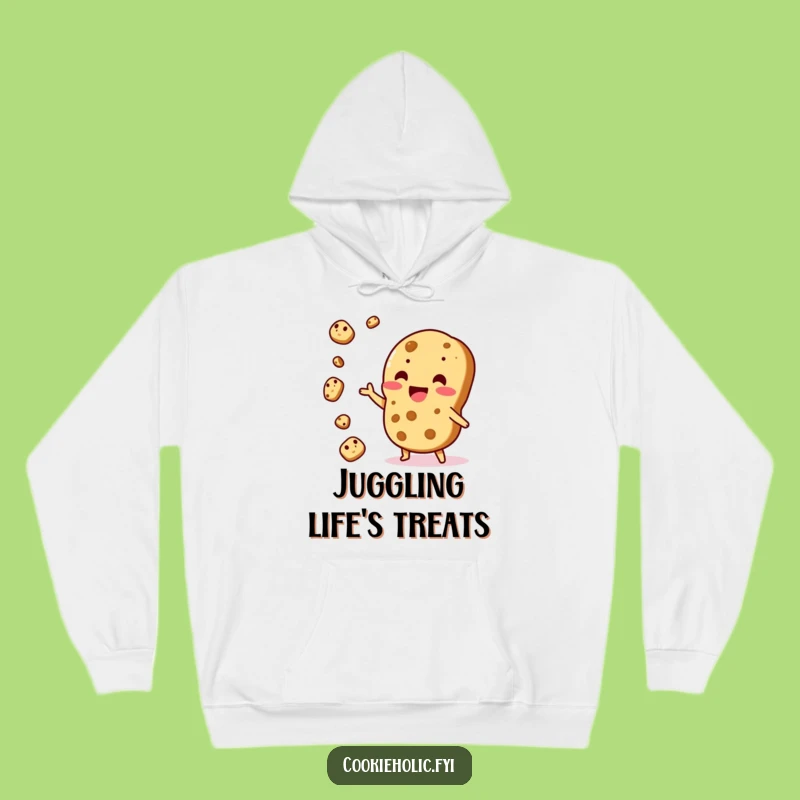Funny Kawaii Cookie Juggling Hoodie: Cozy Excitement, Great Casual Gift!