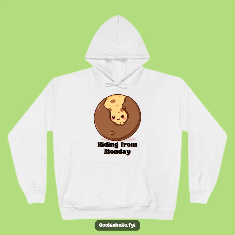 Cozy Funny Shy Cookie Chip Hoodie - Warm Gift for Sweet Introverts