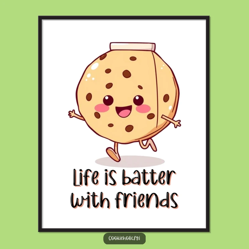 Free Printable Cookie Wall Art: Funny Milk Lover Humor Downloadable DIY Decor