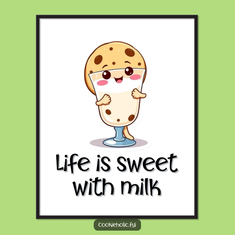 Free Printable Wall Art: Dancing Kawaii Cookie’s Sweet Celebration Vibes