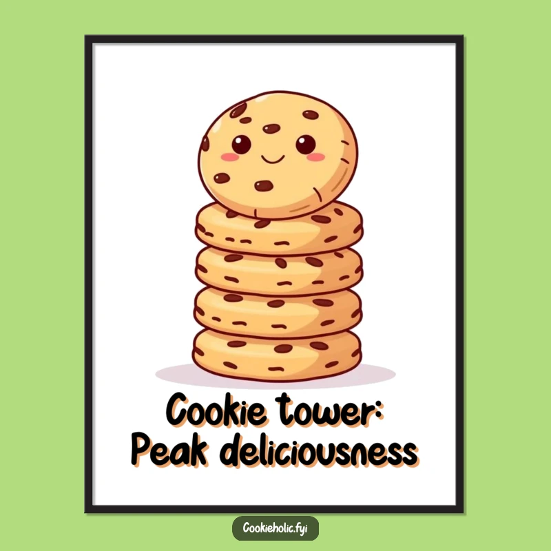 Free Printable Wall Art: Funny Cookie Stack Art for Your Kitchen Decor