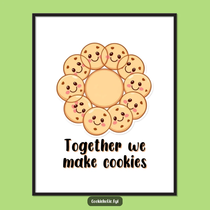 Funny Free Printable Wall Art: Cookie Circle Buddies, Humorous Downloadable Decor!