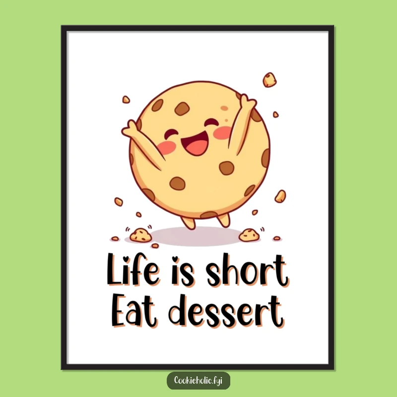 Funny Free Printable Wall Art: Cookie Somersault, Crumby Joy, Downloadable Whimsy Decor!